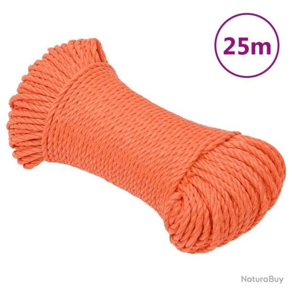 Corde de travail Orange 8 mm 25 m Polypropyl�ne