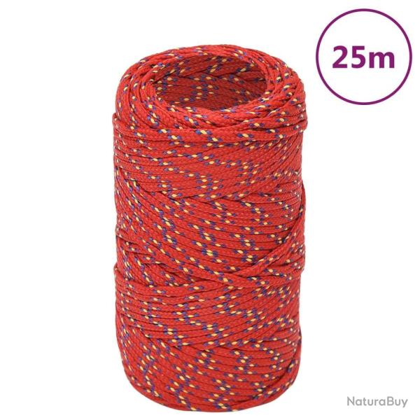 Corde de bateau Rouge 2 mm 25 m Polypropyl�ne