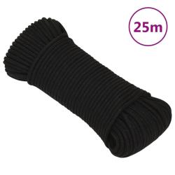 Corde de travail Noir 3 mm 25 m Polyester alsavelo