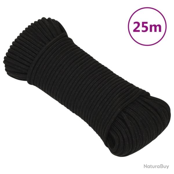 Corde de travail Noir 3 mm 25 m Polyester alsavelo