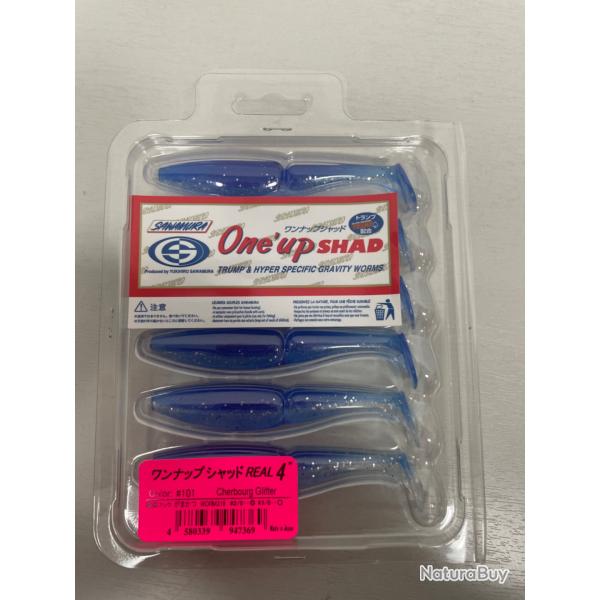 !! NEUF !! LEURRE ONE UP SHAD 4'� COL CHERBOURG GLITTER