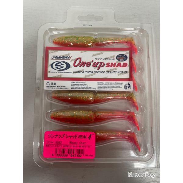 !! NEUF !! LEURRE ONE UP SHAD 4'� COL BLOODY CHART