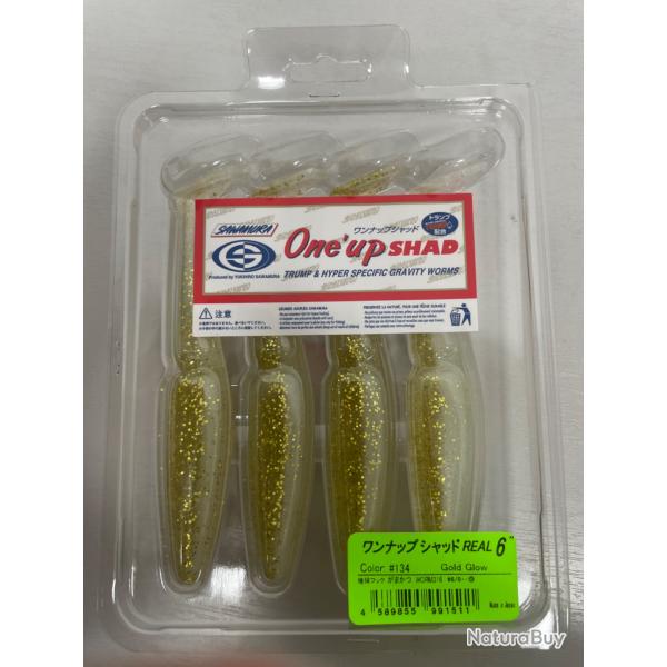 !! NEUF !! LEURRE ONE UP SHAD 6'� COL GOLD GLOW