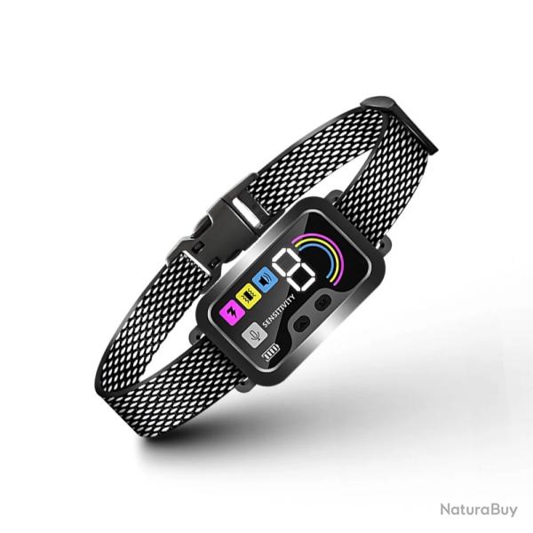 Collier anti-aboiement intelligent pour chiens -GRIS -