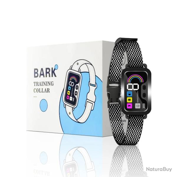 Collier Anti-aboiement Intelligent pour Chien, avec Sensibilit Rglable