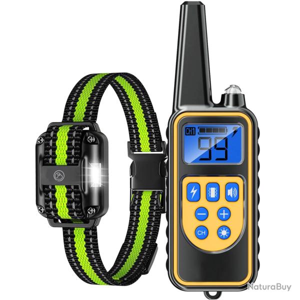 Collier de dressage pour chien avec tlcommande avec 3 Modes d'entranement -LIVRAISON GRATUITE