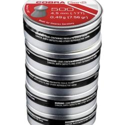 PLOMB POINTU UX COBRA GEN2 CAL 4.5 MM 0.49G CDTNMT 5X500
