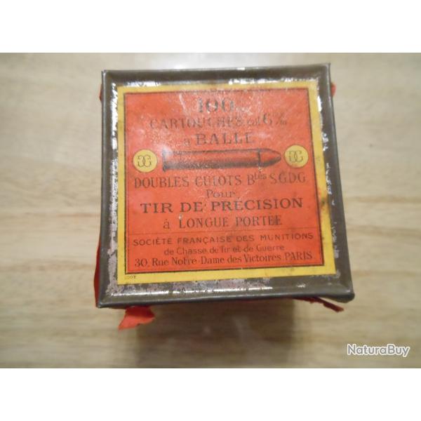 BOITE DE CENT CARTOUCHES CALIBRE 6MM EXTRA LONGUES  DOUBLES CULOTS