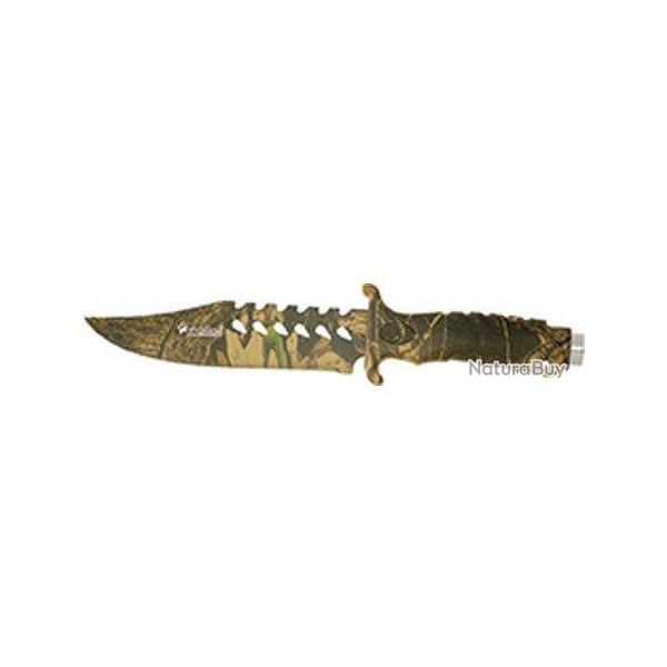 Couteau camo lame fixe de 15.5cm STEPLAND