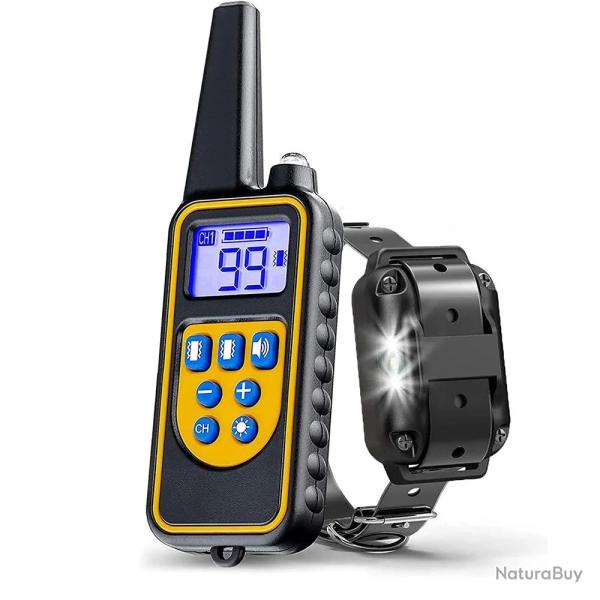 Collier de dressage �lectrique pour chien, 800m, d�tachable, Rechargeable -NOIR- LIVRAISON GRATUITE
