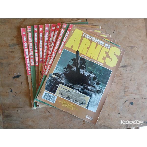 Lot fascicules Editions Atlas bind�s et canons modernes VAB, Abrahms, AMX 30, Merkava
