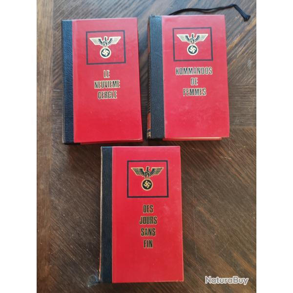 LOT DE TROIS LIVRES  "KOMMANDOS DE FEMMES,DES JOURS SANS FIN,LE NEUVI�ME CERCLE"
