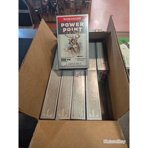 Munition winchester power point 308 win subsonique