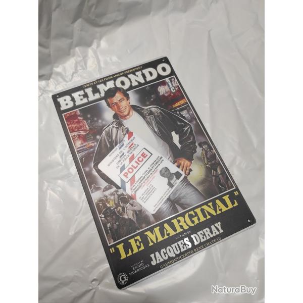 Plaque m�tallique plus carte de police nationale du film le marginal