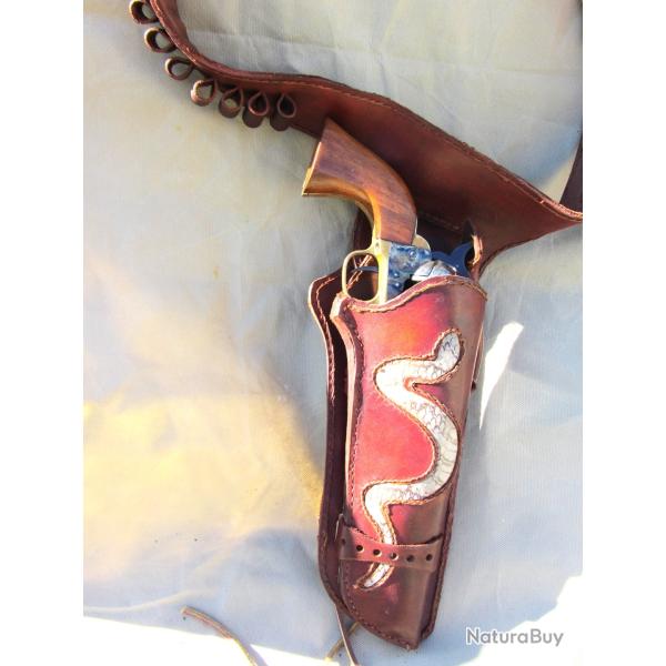 HOLSTER  DECOR SERPENT   POUR REVOLVER 7.5" - 45 LC