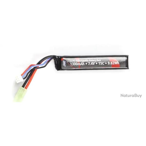 Batterie Lipo 7.4V 1300 mAh 1 Stick Asg