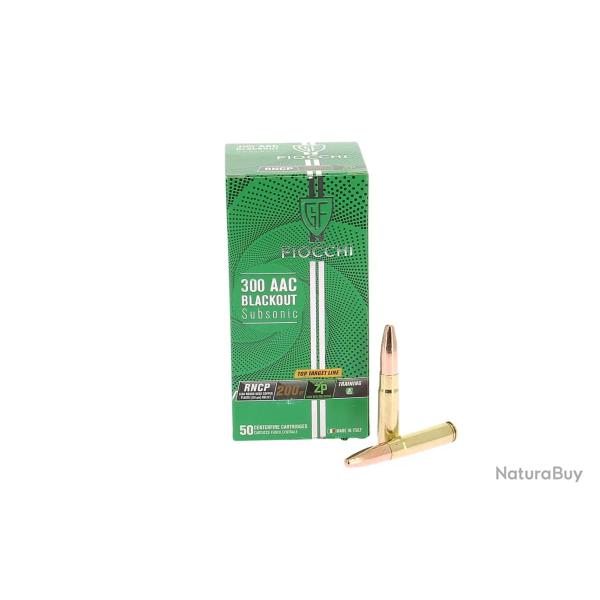CARTOUCHES FIOCCHI calibre 300AAC Blackout Subsonic 200 grains RNCP X50