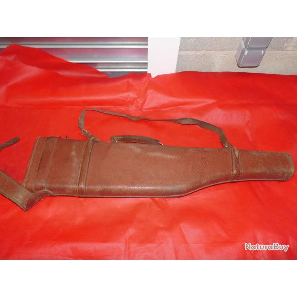 �tui jambon en cuir pour fusil juxtapos� - Manufrance