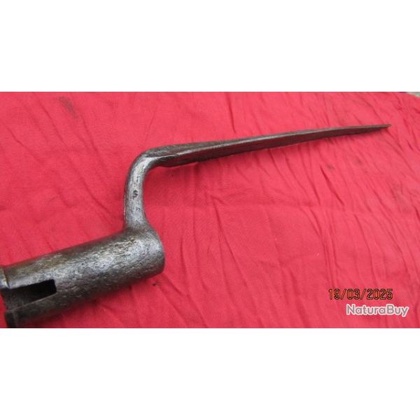baionnette douille r�glementaire mod 1771 an IX trouv�e champs Fran�ais Fran�aise long 40cm