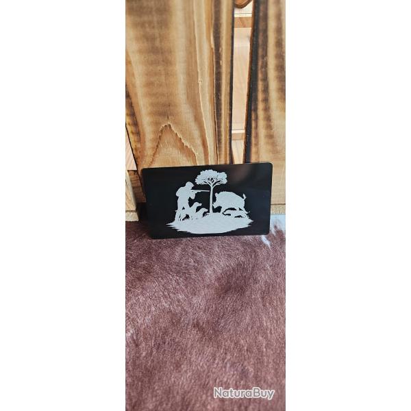 Carte SIA Chasseur - Carte physique grav�e (mod�le sanglier)