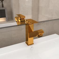 Robinet de lavabo r&eacute;tractable Finition dor&eacute;e 157x172 mm