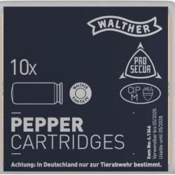 CART 9 MM PA GAZ PEPPER "WALTHER" X10