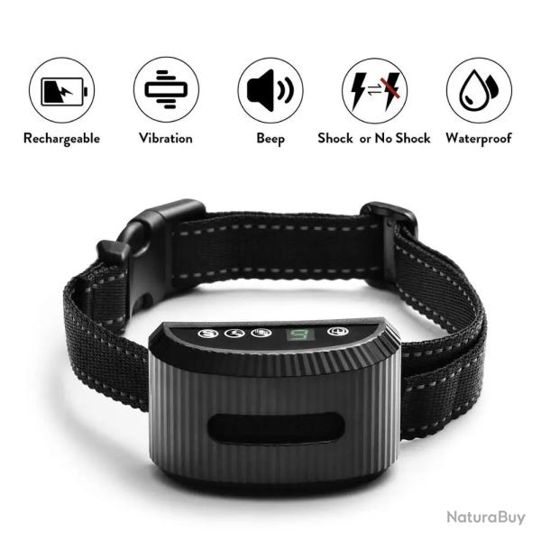 Collier anti-aboiement pour chien Rechargeable
