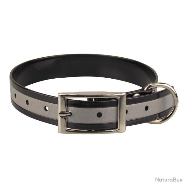 Collier biothane r�fl�chissant 25mm avec gravure - jokidog Noir 55 cm