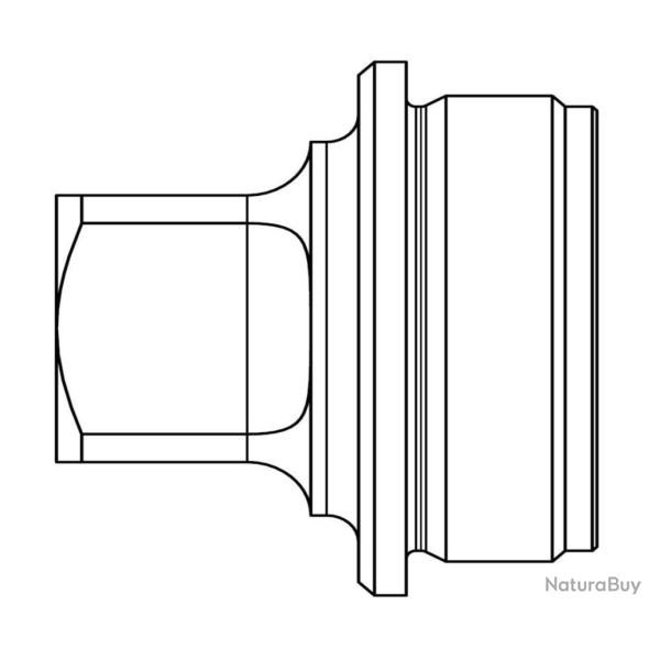 Adaptateur B&T HUB DM 5/8x24 UNEF ACIER