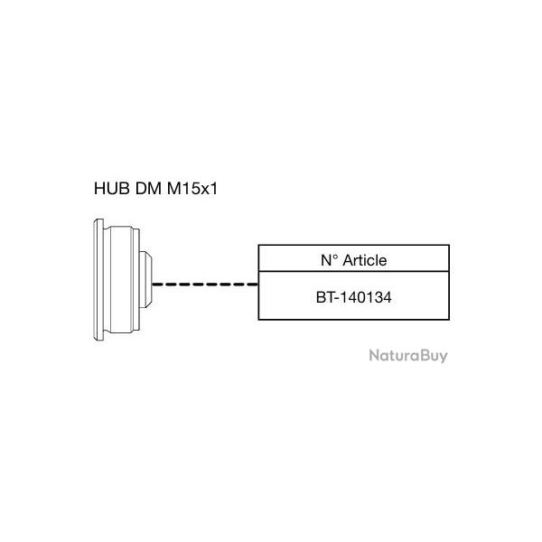 Adaptateur B&T HUB DM M15x1