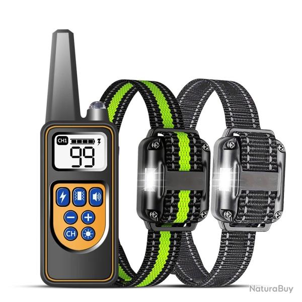 Collier de choc lectronique - 3 modes d'entranement, 2 chiens LIVRAISON GRATUITE !!!