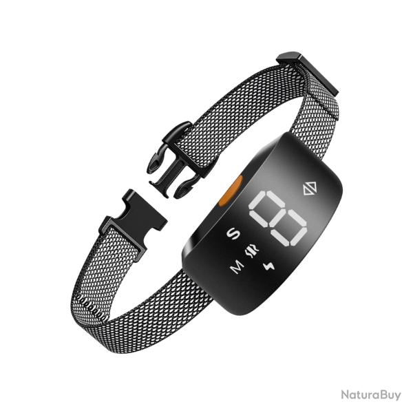 Collier Anti-Aboiement Intelligent pour Chien, Rechargeable avec 8 Capteurs