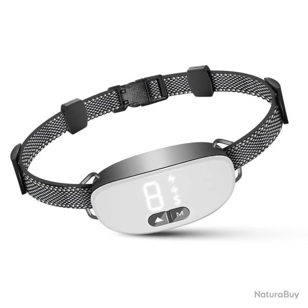 Collier Anti-aboiement Intelligent Rechargeable, avec 8 modes -BLANC-  LIVRAISON GRATUITE !!!