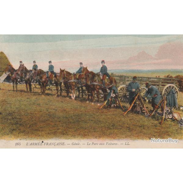CPA -  L'Arm�e Fran�aise - G�nie -Le Parc aux Voitures  N�0010