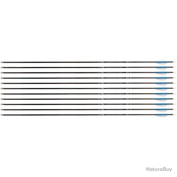 Fl�che Avalon Tyro 4.2 en carbone (nouvelles) 28" 1300 1 plume bleue 2 plumes blanches