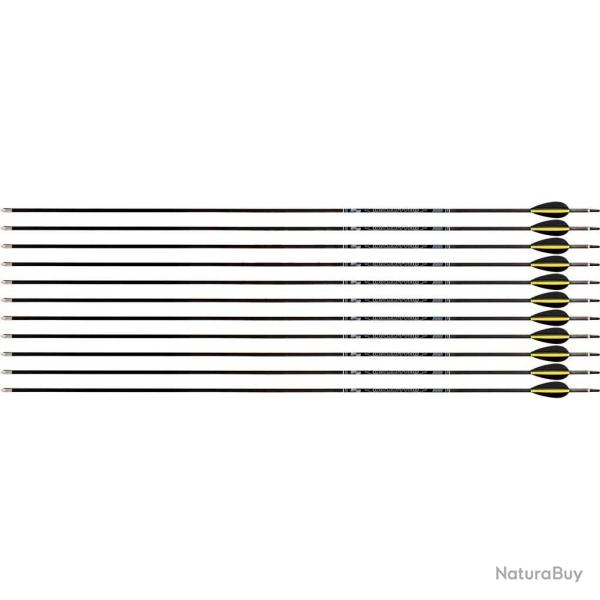 Fl�che Avalon Tyro 4.2 en carbone (nouvelles) 29" 1000 1 plume jaune 2 plumes noires