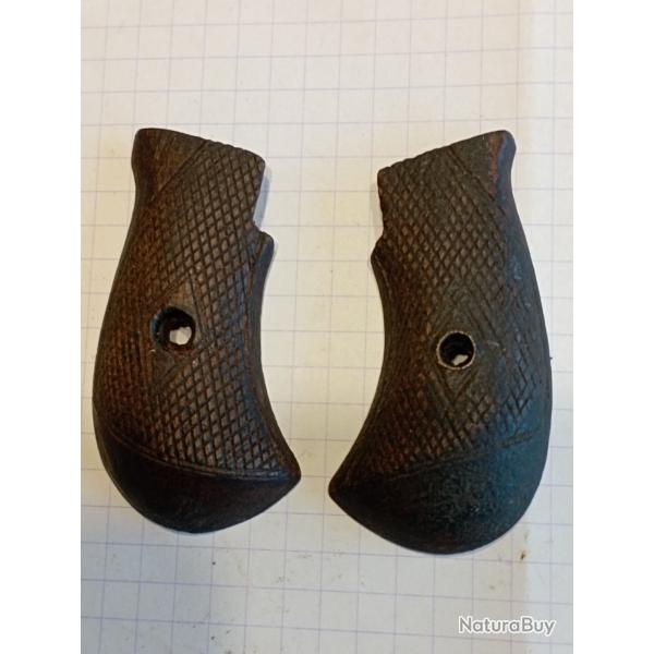 Jeu de plaquettes bois pour revolver bulldog