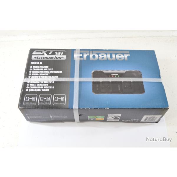 Chargeur multiple Erbauer EXT 18V Lithium Ion 3663602799238 neuf de stock. EMC18-Li