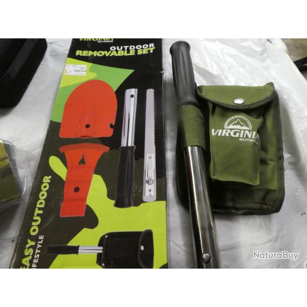 outil multi fonction (pelle/ hache/scie)