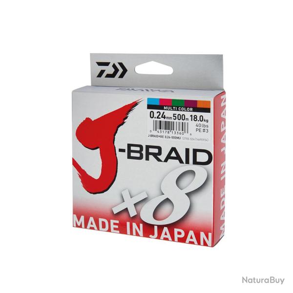 Tresse Daiwa J Braid X8 Chartreuse 300m 12kg 300m 18/100 Chartreuse