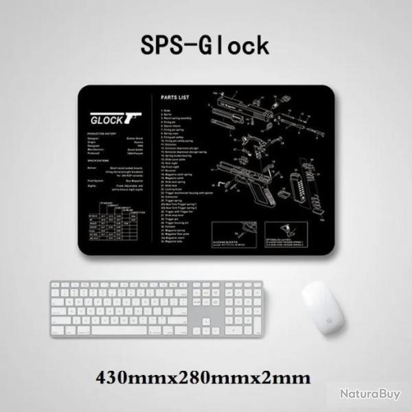 Tapis de d�montage et nettoyage Glock 43 x 28 cm
