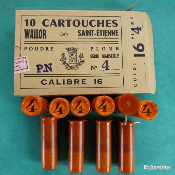 1 bote de 10 cartouches  broche calibre 16 plomb de 4.