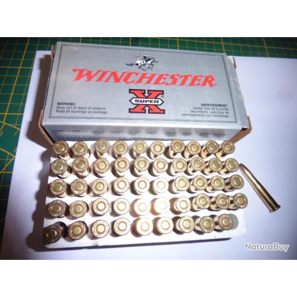 Boite de 50 cartouches Winchester 22 Hornet 45gr. Soft point - X22H1