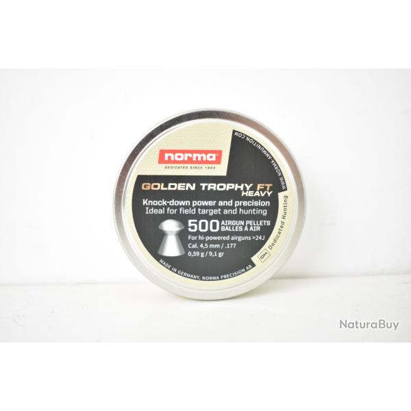 10 Boites de plombs 0,59g Norma Golden Trophy FT cal. 4,5