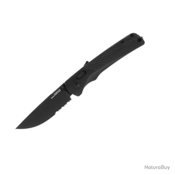 SGFLASHSBK Couteau pliant mixte SOG Flash AT Blackout