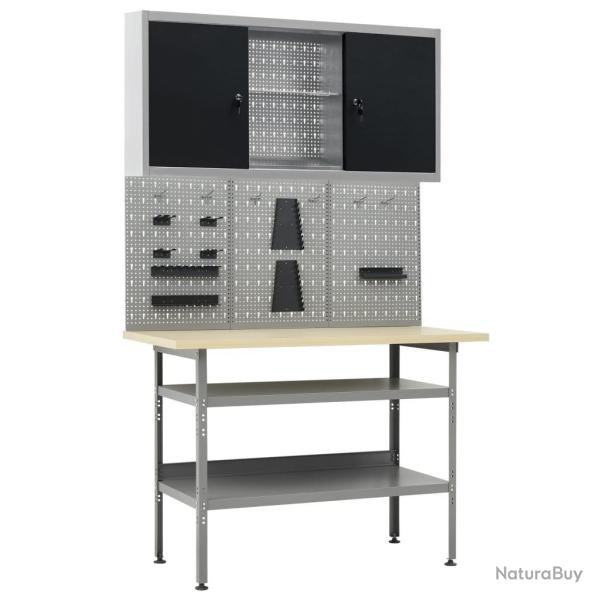 �tabli avec 3 panneaux muraux et 1 armoire