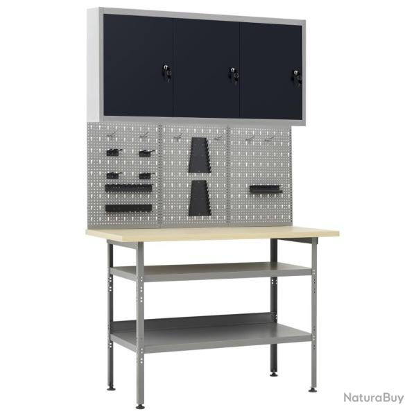 �tabli avec 3 panneaux muraux et 1 armoire