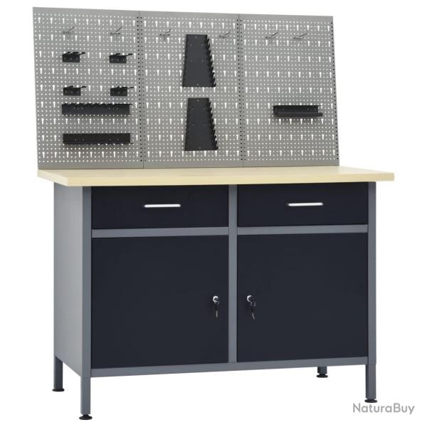 �tabli avec 3 panneaux muraux