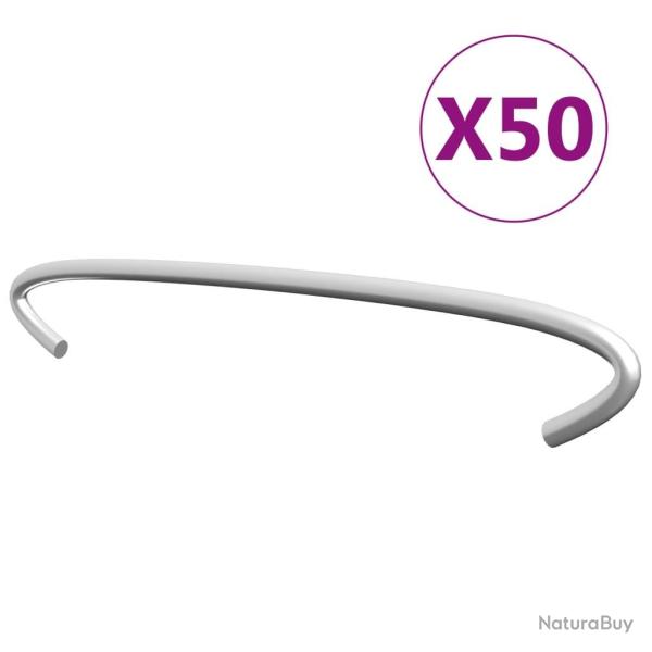 Crochets de gabion 50 pcs Acier galvanis� 15 cm alsavelo