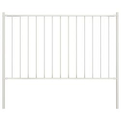 Panneau de cl&ocirc;ture Woerden avec poteaux en acier 1,7&nbsp;x&nbsp;1,25&nbsp;m blanc